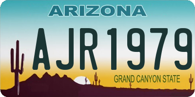 AZ license plate AJR1979