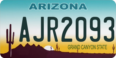 AZ license plate AJR2093