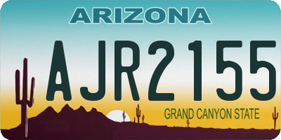 AZ license plate AJR2155