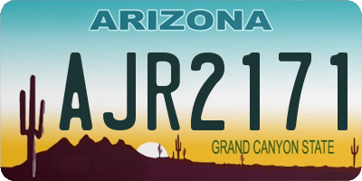 AZ license plate AJR2171