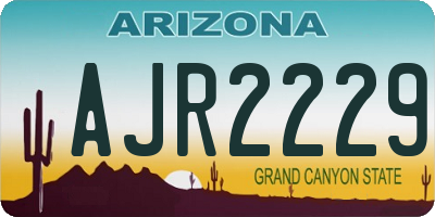 AZ license plate AJR2229