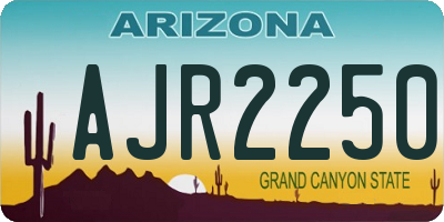 AZ license plate AJR2250