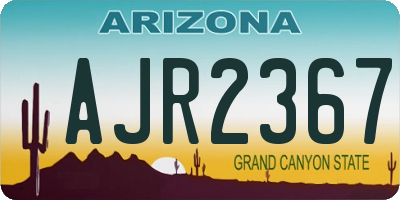 AZ license plate AJR2367