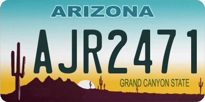 AZ license plate AJR2471