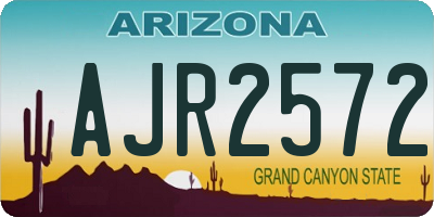 AZ license plate AJR2572