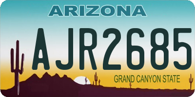 AZ license plate AJR2685