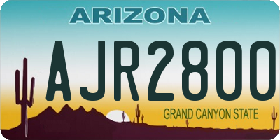 AZ license plate AJR2800
