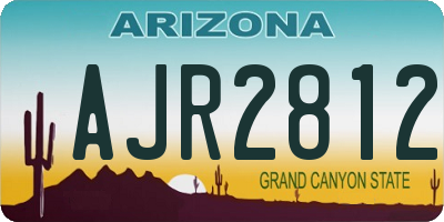 AZ license plate AJR2812