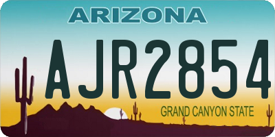 AZ license plate AJR2854