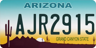 AZ license plate AJR2915
