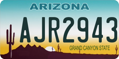 AZ license plate AJR2943