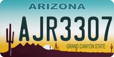 AZ license plate AJR3307