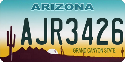 AZ license plate AJR3426