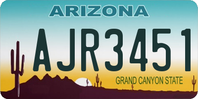 AZ license plate AJR3451