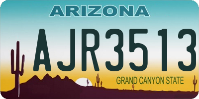 AZ license plate AJR3513