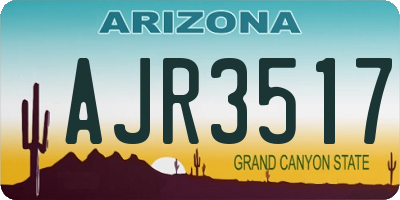 AZ license plate AJR3517