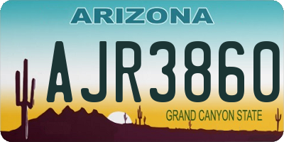 AZ license plate AJR3860