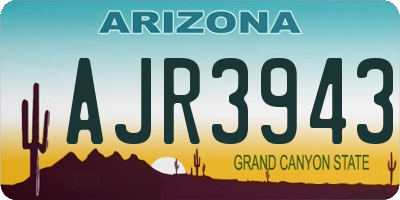 AZ license plate AJR3943
