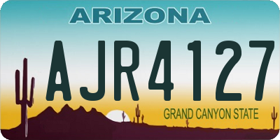 AZ license plate AJR4127