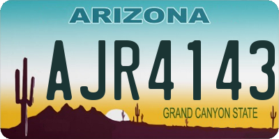 AZ license plate AJR4143