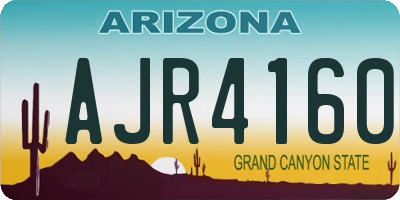 AZ license plate AJR4160