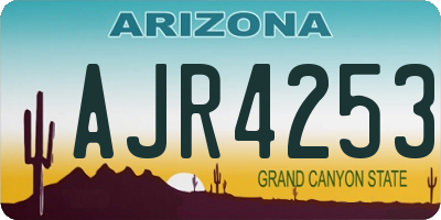 AZ license plate AJR4253