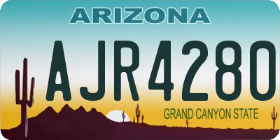 AZ license plate AJR4280