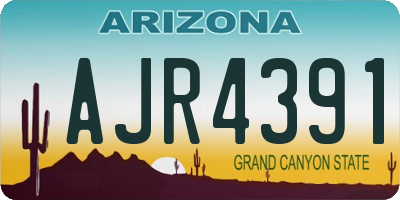 AZ license plate AJR4391