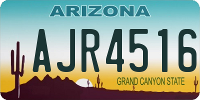 AZ license plate AJR4516
