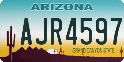 AZ license plate AJR4597