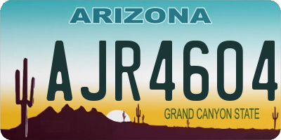 AZ license plate AJR4604
