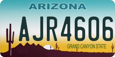 AZ license plate AJR4606