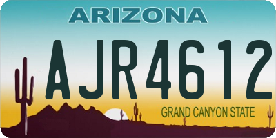 AZ license plate AJR4612