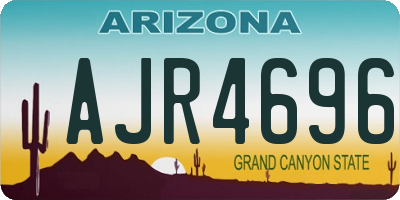 AZ license plate AJR4696