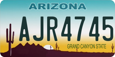 AZ license plate AJR4745