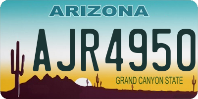 AZ license plate AJR4950