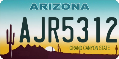 AZ license plate AJR5312
