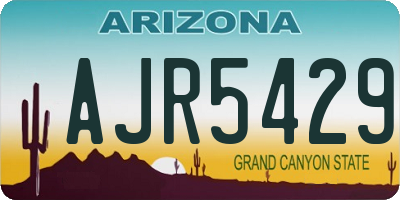 AZ license plate AJR5429
