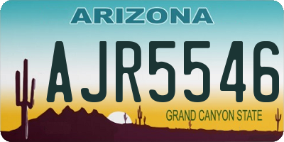 AZ license plate AJR5546