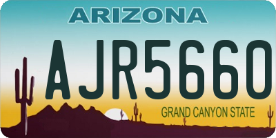 AZ license plate AJR5660
