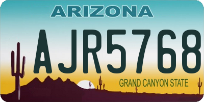 AZ license plate AJR5768