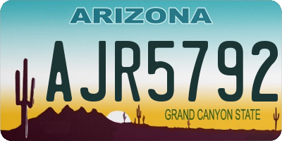 AZ license plate AJR5792