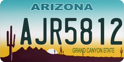 AZ license plate AJR5812
