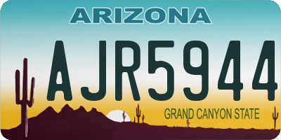 AZ license plate AJR5944