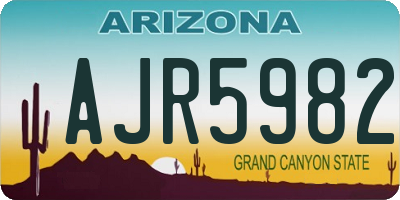 AZ license plate AJR5982