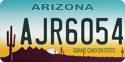 AZ license plate AJR6054