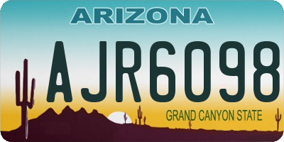 AZ license plate AJR6098