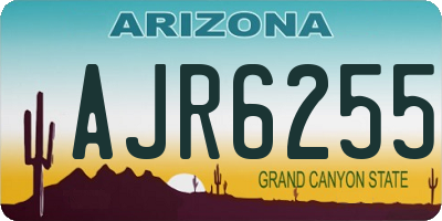 AZ license plate AJR6255