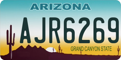 AZ license plate AJR6269