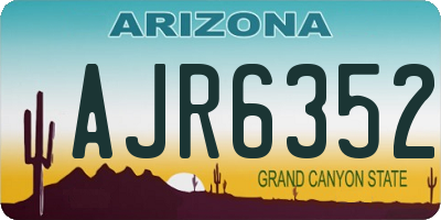 AZ license plate AJR6352